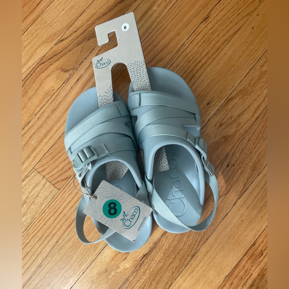 Chaco Chillos Sport Sandal Women Aqua Gray Size 8